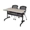Kobe Rectangle FlipTop Table, 48" W, 29" H, Laminate Top, Maple MKFTM4824PL23BK - alternate 1